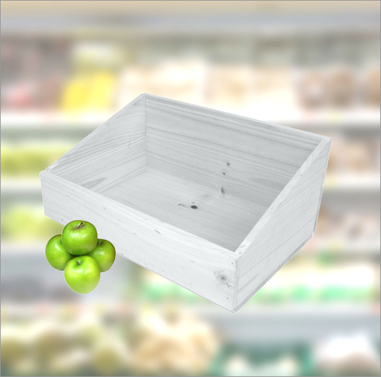 3 x Medium White Wash Plants Wooden Crates Display Serving Fruits Storage Easter Gift Hamper 